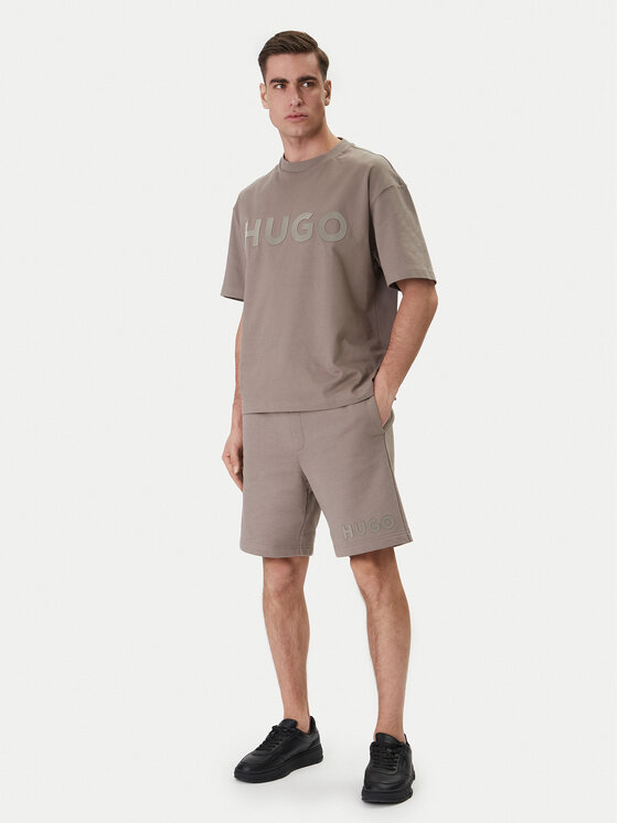 HUGO HUGO Szorty sportowe Dinkoe 50535260 Beżowy Relaxed Fit