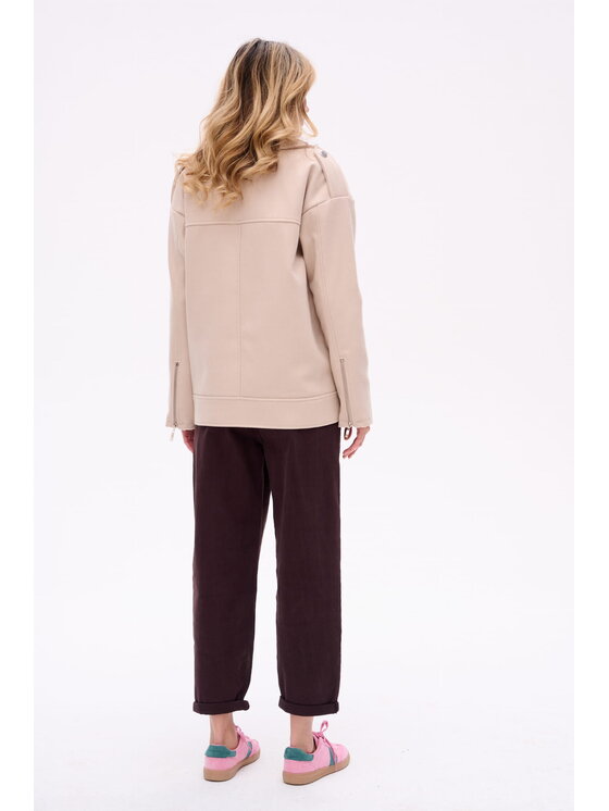 blue shadow blue shadow Kurtka damska Blanshi Beżowy Regular Fit
