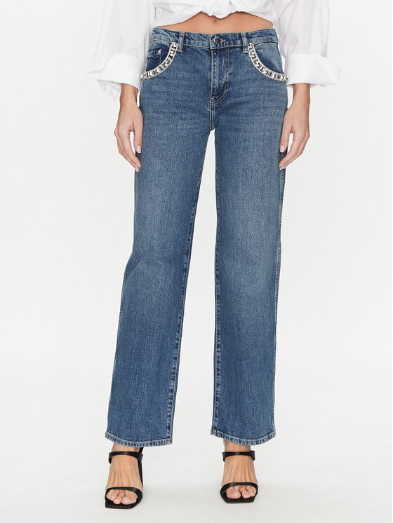 Guess Džínsy W5RA1N D5ACC Modrá Skinny Fit