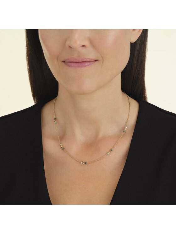 Rosefield Rosefield Naszyjnik Emerald Dotted Necklace Złoty