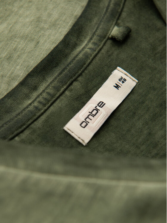 Ombre Ombre T-Shirt OM-TSWT-0242 Khaki Regular Fit