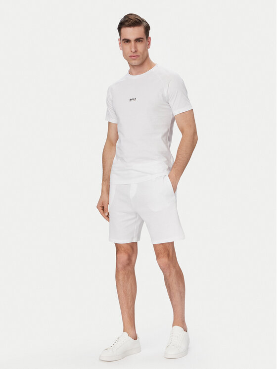 BOSS BOSS Pantaloncini sportivi 50535884 Bianco Regular Fit