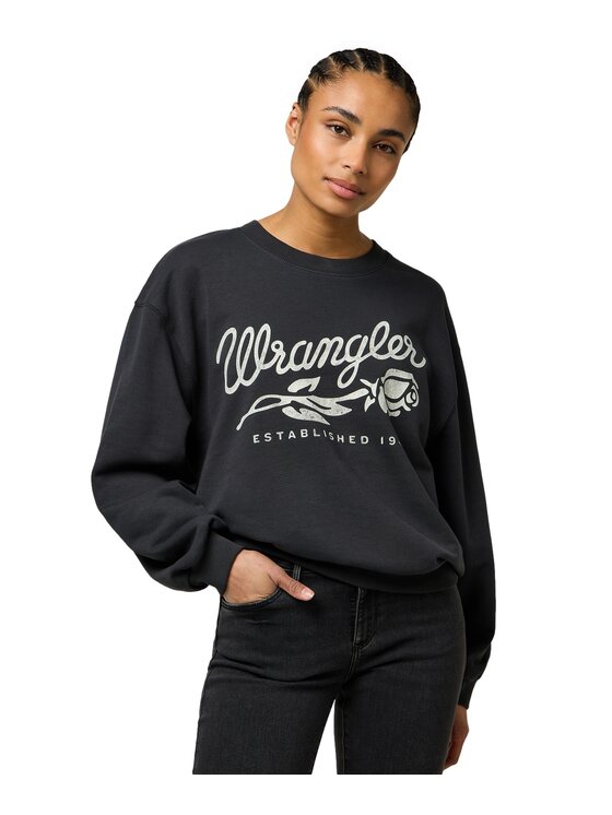 Wrangler Wrangler Felpa 112370826 Nero Relaxed Fit