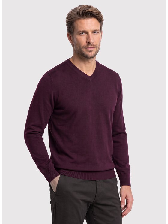 Pako Lorente Pako Lorente Sweter P26WN-2X-010 Fioletowy Straight Fit