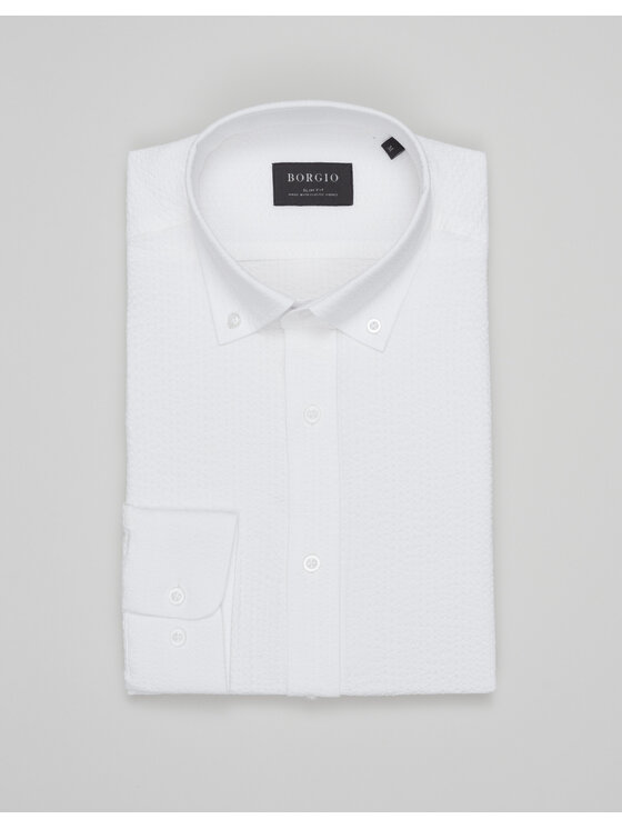 Borgio Borgio Koszula gonzaga_00705 Biały Slim Fit