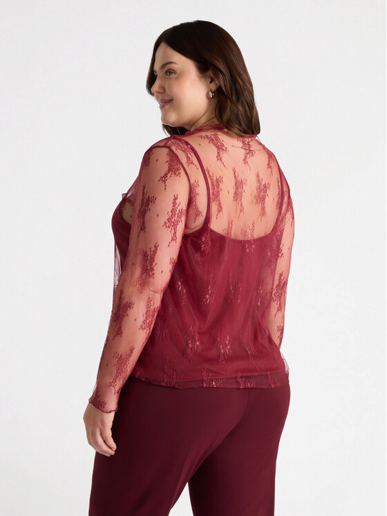 Fiorella Rubino Fiorella Rubino T-shirt G224L008529N036 Bordeaux Regular Fit
