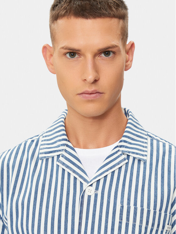 Mustang Mustang Koszula Holiday 1015343 Niebieski Relaxed Fit