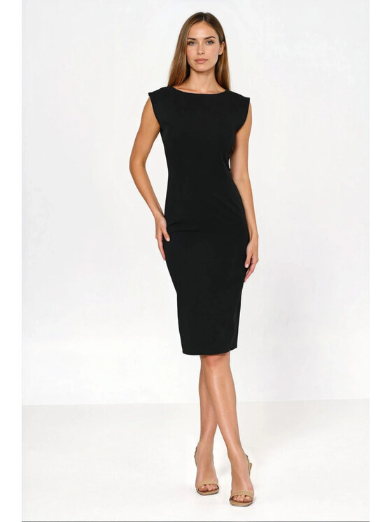 NIFE NIFE Každodenní šaty S279 Černá Bodycon Fit