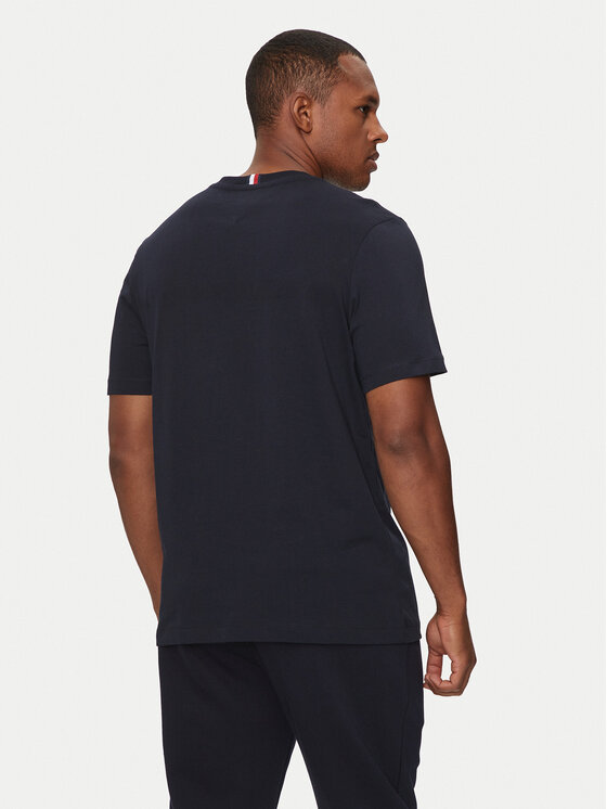 Tommy Hilfiger Tommy Hilfiger T-shirt Chest Stripe MW0MW36739 Tamnoplava Regular Fit