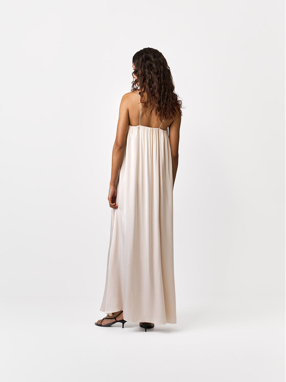 La Mania La Mania Sukienka codzienna RIO Kremowy Basic Fit