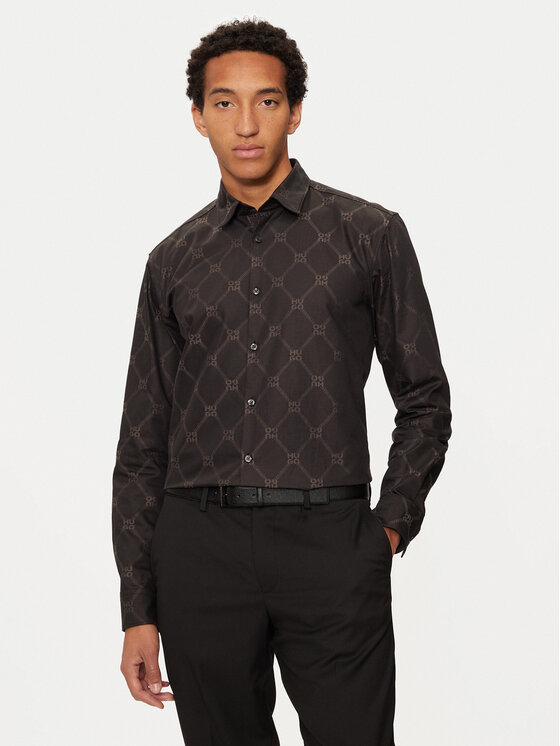 HUGO Hugo Camicia 50527459 Nero Regular Fit