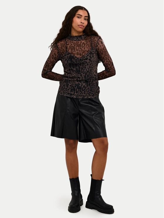 Kaffe Kaffe Bluzka Johanne 10507815 Czarny Slim Fit