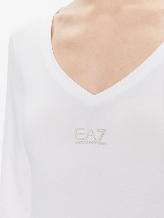 EA7 Emporio Armani EA7 Emporio Armani Bluza 8NTT52 TJFKZ 0101 Bela Regular Fit