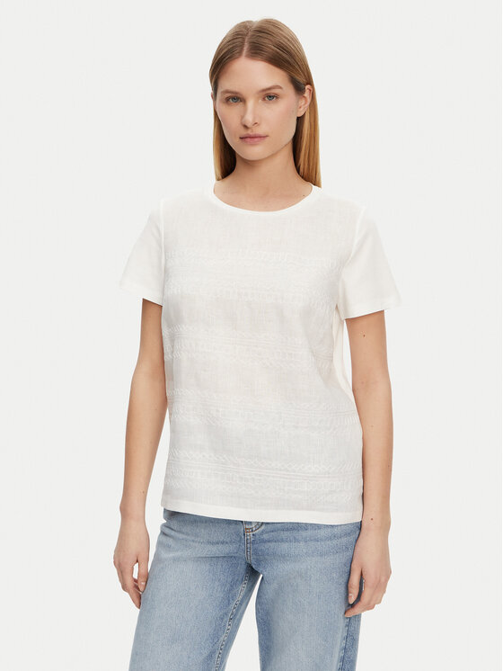 Weekend Max Mara Weekend Max Mara Póló Bondeno 2515941112 Fehér Regular Fit