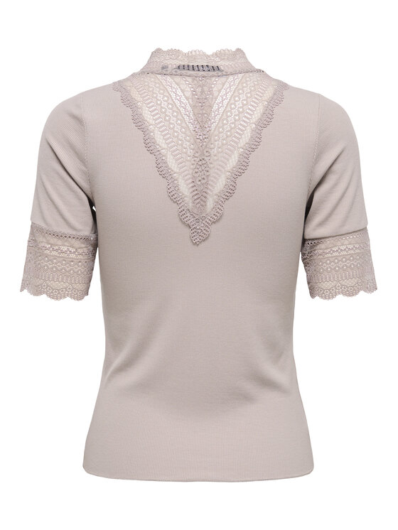 ONLY ONLY Bluzka Tilde 15335353 Beżowy Slim Fit