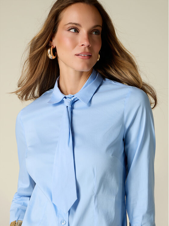 Oltre Oltre Koszula 500AR003340N004 Turkusowy Regular Fit