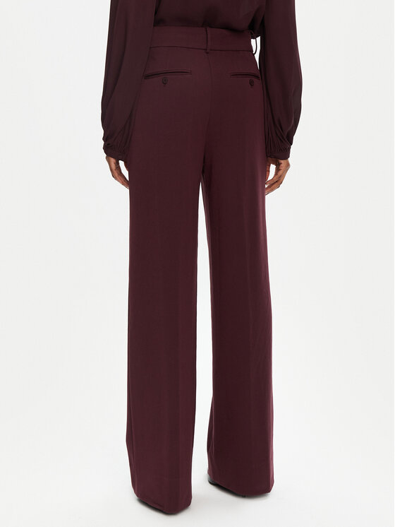 STAUD STAUD Spodnie palazzo Prince R24F4138ST Bordowy Regular Fit