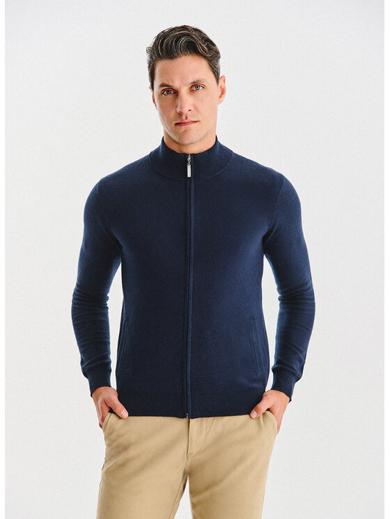 Pako Lorente Pako Lorente Sweter P25WF-2X-007 Granatowy Classic Fit