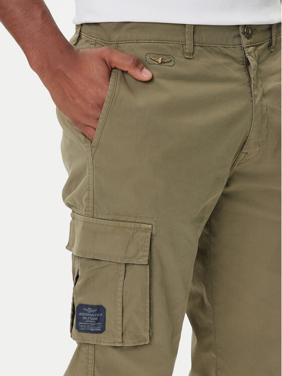 Aeronautica Militare Aeronautica Militare Hlače 252PA1329UCT0244 Zelena Regular Fit