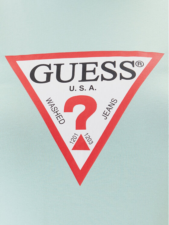 Guess Guess T-shirt W4YI04 J1314 Verde Regular Fit
