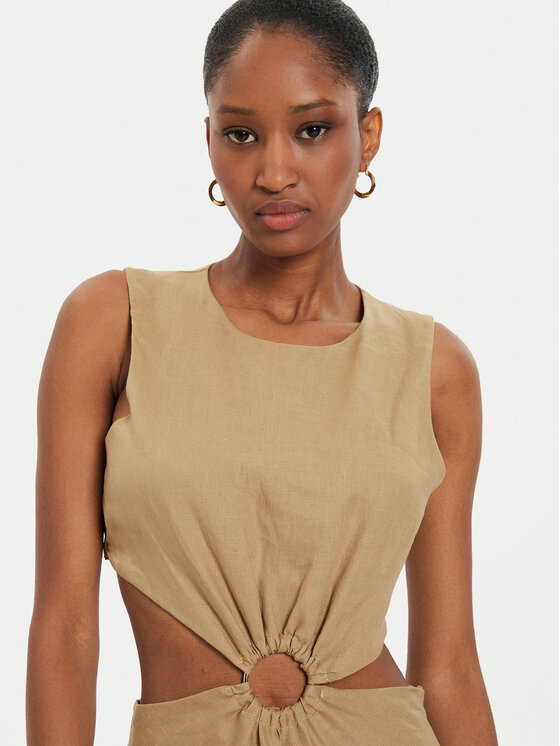 ViCOLO ViCOLO Rochie de vară Abito TB2881 Bej Regular Fit