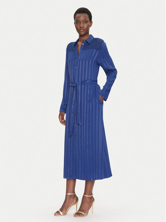 Fracomina Fracomina Hemdkleid FS25SD3002W413N8 Blau Regular Fit