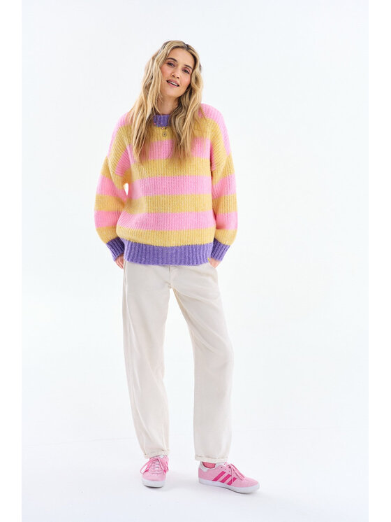 NAOKO NAOKO Sweter Lemon Sorbet Żółty Oversize