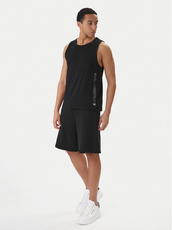 KARL LAGERFELD KARL LAGERFELD Майка B1M46012 Чорний Regular Fit