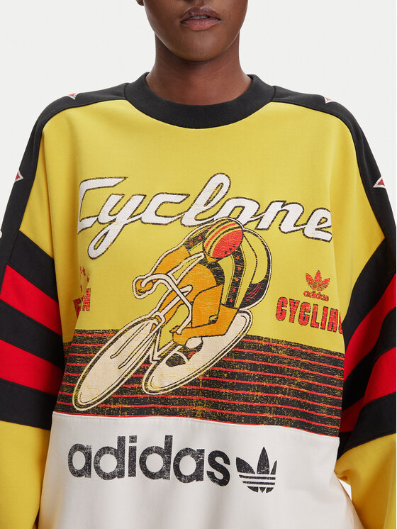 adidas adidas Суитшърт Archive Cycling JW0147 Жълт Oversize