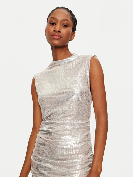 Vila Vila Coctailkleid 14100142 Silberfarben Regular Fit
