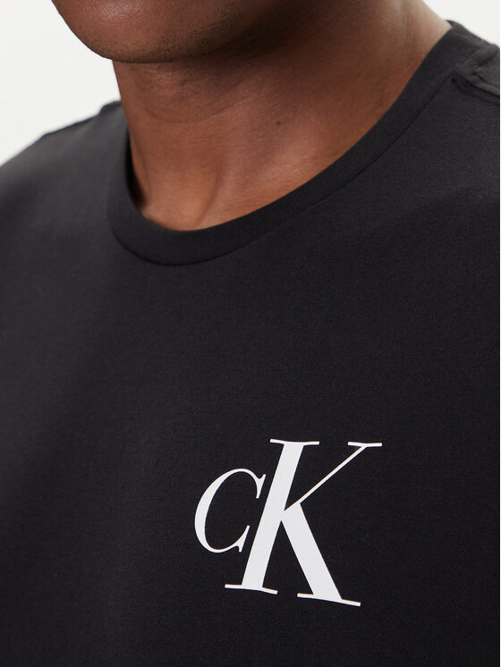 Calvin Klein Jeans Calvin Klein Jeans T-krekls 30s Chest Logo LV04RD865G Melns Regular Fit