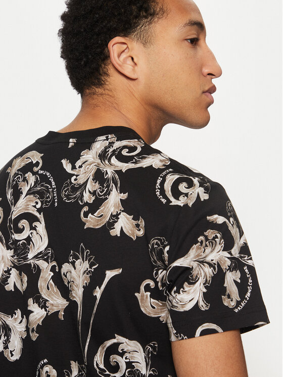 Versace Jeans Couture Versace Jeans Couture Футболка 78GAH6S0 Чорний Slim Fit