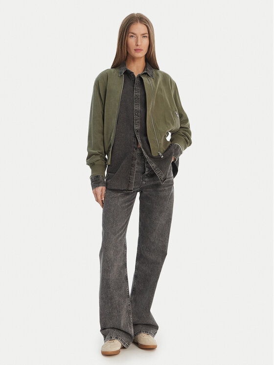 HUGO Hugo Bomber stila jaka Agesa-1 50449569 Zaļš Regular Fit