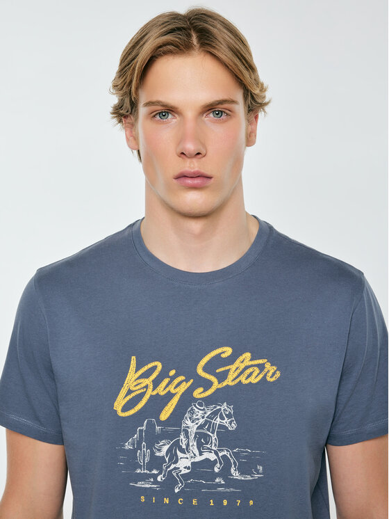 BIG STAR BIG STAR T-Shirt STELIANER Niebieski Basic Fit