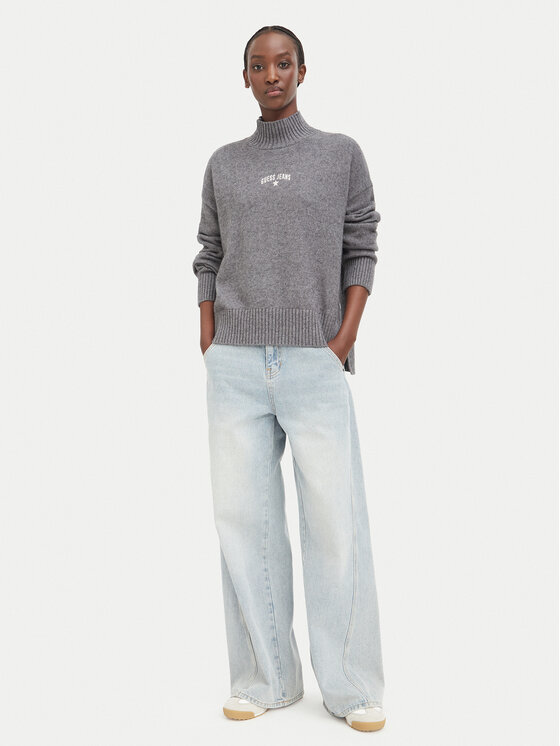 Guess Jeans Guess Jeans Sveter W6BR09 Z1252 Sivá Relaxed Fit