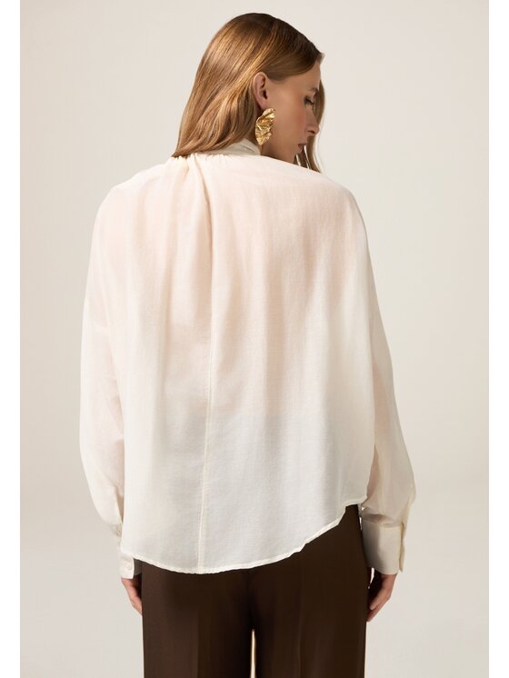 Oltre Oltre Blusa 2231E000334N021 Bianco Regular Fit