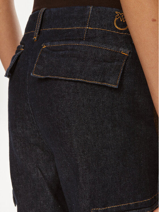 PINKO Pinko Jeans hlače Sonata 103856 A20N Mornarsko modra Wide Leg