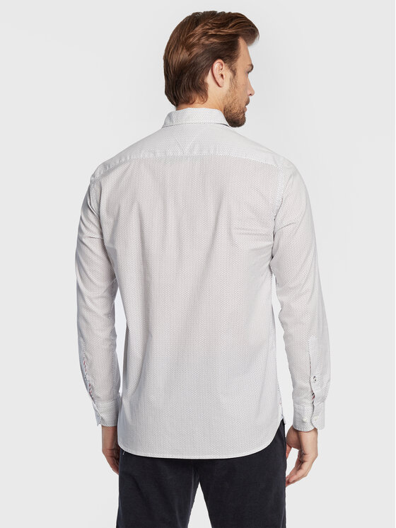 Tommy Hilfiger Tommy Hilfiger Πουκάμισο Mini Geo MW0MW25036 Λευκό Regular Fit