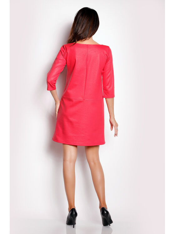 Awama Awama Vestito di maglia A153 Rosa Basic Fit