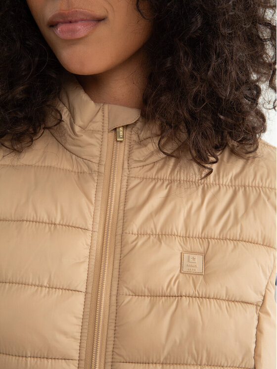 BIG STAR BIG STAR Bezrękawnik TRINOE_801_130 Beżowy Basic Fit