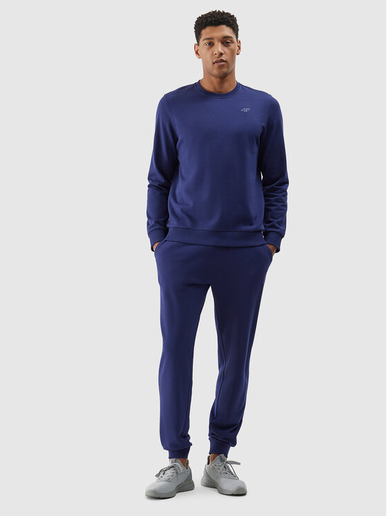 4F 4F Felpa 4FWSS24TSWSM1181-31S Blu scuro Regular Fit