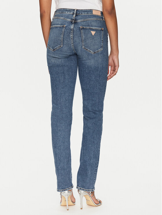 Guess Guess Jeans hlače WBGA08 D4LT0 Modra Straight Fit