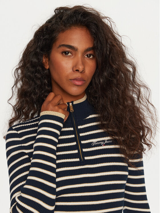 Tommy Jeans Tommy Jeans Kötött ruha DW0DW19836 Sötétkék Slim Fit