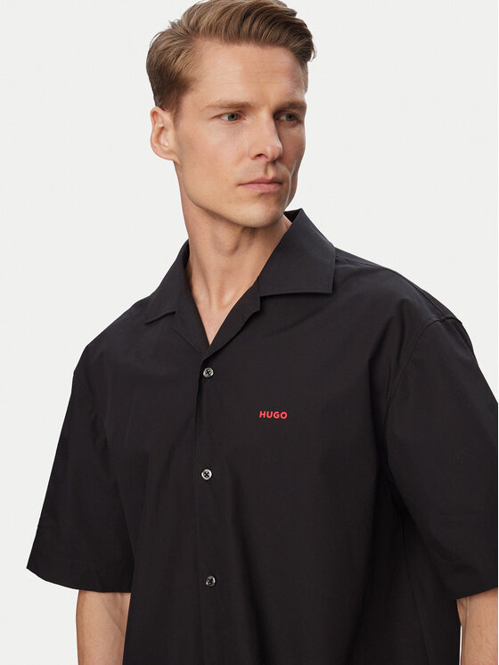 HUGO HUGO Риза Espino 50560580 Черен Oversize