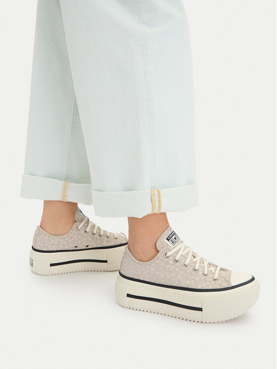 Converse Converse Tennised Chuck Taylor All Star Lift Double Stack Platform Deer A17884C Beež