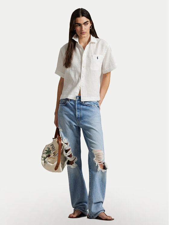 Polo Ralph Lauren Polo Ralph Lauren Särk 211965847001 Valge Relaxed Fit