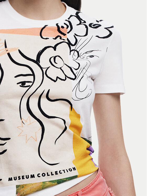 Desigual Desigual T-Shirt Collection 25SWTKAC Λευκό Regular Fit