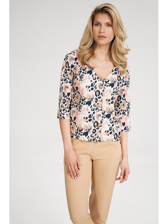 FIGL FIGL Blúzka M699 Farebná Regular Fit