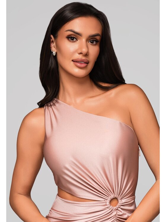 Ombre Ombre Sukienka wieczorowa LA-OM-DLR222 Różowy Regular Fit