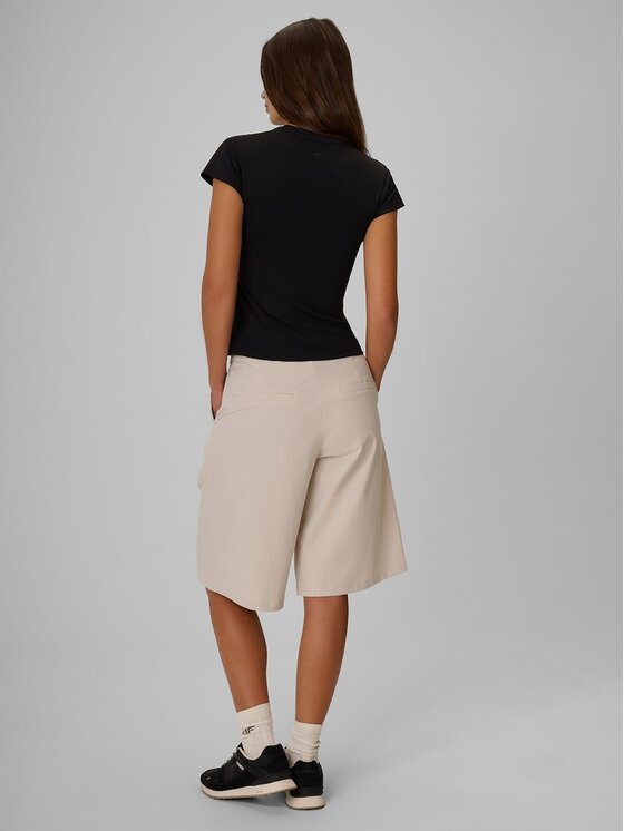 4F 4F Szorty materiałowe 4FRSS26TSHOF0935-12S Biały Loose Fit